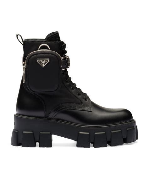 prada black 50ml boots|prada black boots with pouch.